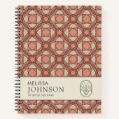 Modern Earthy Mosaic Interior Design Notebook ノートブック (正面)