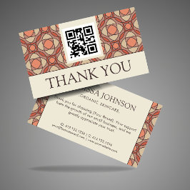 Modern Earthy Mosaic Interior Designer Thank You エンクロージャーカード