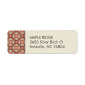 Modern Earthy Mosaic Return Address Label ラベル (正面)
