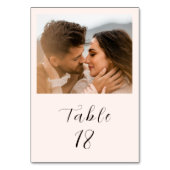 Modern Earthy Neutral Photo Wedding テーブルナンバー (裏面)