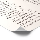 Modern Earthy Neutral Photo Wedding Seating Chart ポスター (角)