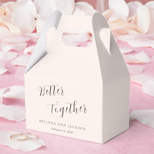 Modern Earthy Neutral Wedding フェイバーボックス (ウェディング)