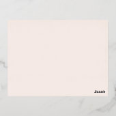 Modern Earthy Neutral Wedding Foil RSVP Card 箔招待状ポストカード (裏面)