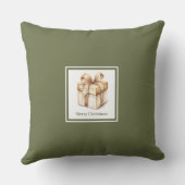 Modern earthy script family name Christmas gift   クッション (裏面)