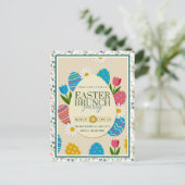 Modern Easter Brunch | Egg Spring Garden Holiday ポストカード (スタンド正面)