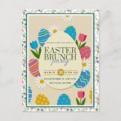 Modern Easter Brunch | Egg Spring Garden Holiday ポストカード (正面)