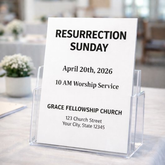 Modern Easter Church Flyer Template チラシ
