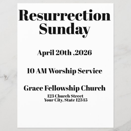 Modern Easter Church Flyer Template チラシ (正面)