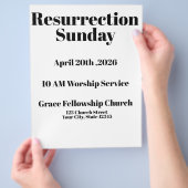 Modern Easter Church Flyer Template チラシ (手)