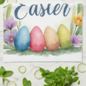 Modern Easter Eggs Beautiful Collection キッチンタオル (折り畳み)