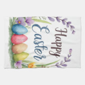 Modern Easter Eggs Beautiful Collection キッチンタオル (横)
