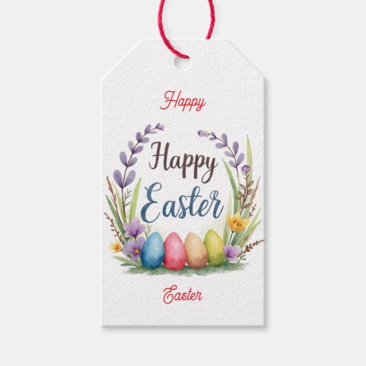 Modern Easter Eggs Beautiful Collection ギフトタグ (正面)