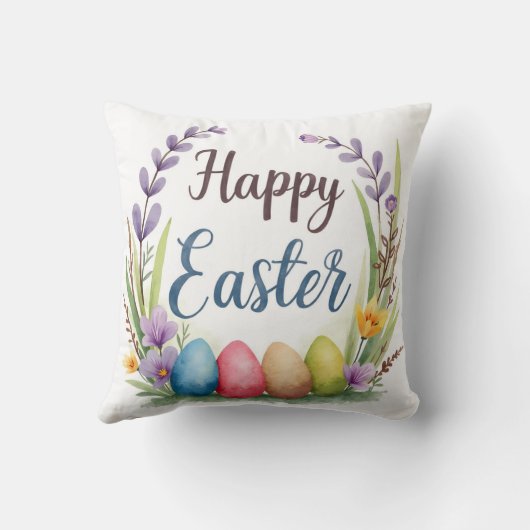 Modern Easter Eggs Beautiful Collection クッション (裏面)