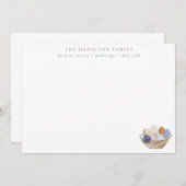 Modern Easter Eggs Family ノートカード (正面/裏面)