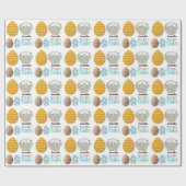 Modern Easter Eggs Pattern Customized Name  ラッピングペーパー (フラット)