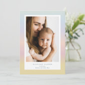 Modern Easter Family Photo Card | Soft Pastels シーズンカード (スタンド正面)