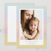 Modern Easter Family Photo Card | Soft Pastels シーズンカード (正面/裏面)