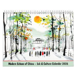 Modern Echoes of China – Ink & Culture Calendar 20 カレンダー