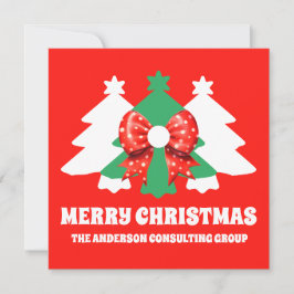 Modern Editable Business Christmas Trees シーズンカード