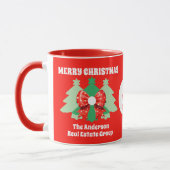 Modern Editable Business Logo Christmas Holiday マグカップ (左)