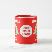 Modern Editable Business Logo Christmas Holiday マグカップ (中央)