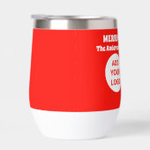 Modern Editable Business Logo QR Code Christmas (右面)