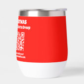 Modern Editable Business Logo QR Code Christmas (左面)