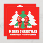 Modern Editable Business Logo QR Code Christmas シーズンカード (正面/裏面)