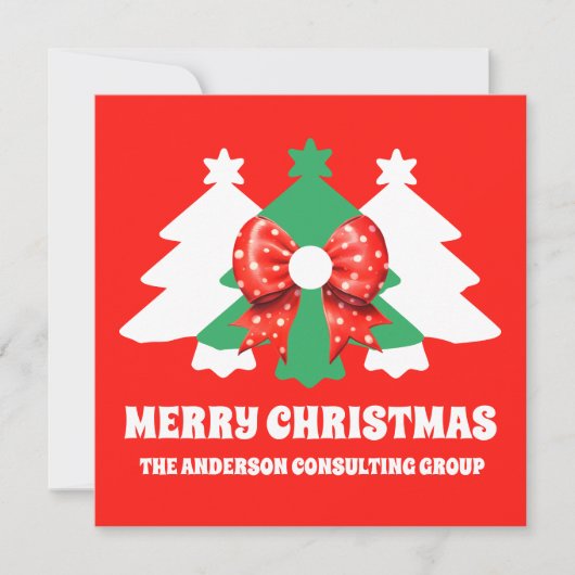 Modern Editable Business Logo QR Code Christmas シーズンカード (正面)