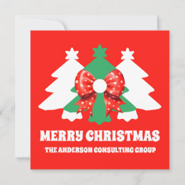 Modern Editable Business Logo QR Code Christmas シーズンカード