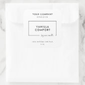 Modern Editable Candle Label Template スクエアシール (バッグ)