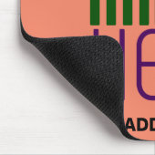 MODERN EDITABLE CORAL ORANGE IMAGE TEXT TEMPLATE マウスパッド (コーナー)