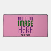 MODERN EDITABLE CUTE HOT PINK IMAGE TEXT TEMPLATE デスクマット (正面)