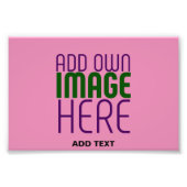 MODERN EDITABLE CUTE HOT PINK IMAGE TEXT TEMPLATE フォトプリント            (正面)