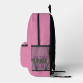 MODERN EDITABLE CUTE HOT PINK IMAGE TEXT TEMPLATE プリントバックパック (右)