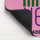 MODERN EDITABLE CUTE HOT PINK IMAGE TEXT TEMPLATE マウスパッド (コーナー)