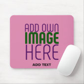 MODERN EDITABLE CUTE HOT PINK IMAGE TEXT TEMPLATE マウスパッド (マウス)