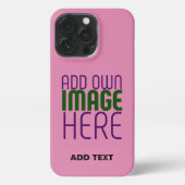 MODERN EDITABLE CUTE HOT PINK IMAGE TEXT TEMPLATE iPhoneケース (裏面)