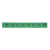 MODERN EDITABLE EMERALD GREEN IMAGE TEXT TEMPLATE サテンリボン (正面)