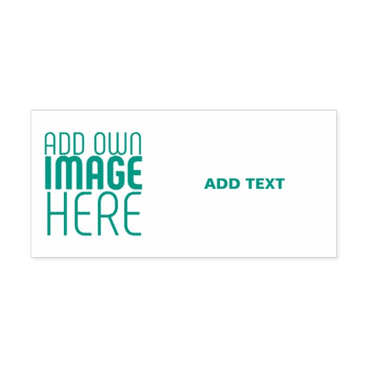 MODERN EDITABLE IMAGE TEXT TEMPLATE TEAL GREEN セルフインキングスタンプ (デザイン)