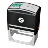 MODERN EDITABLE IMAGE TEXT TEMPLATE TEAL GREEN セルフインキングスタンプ (商品)