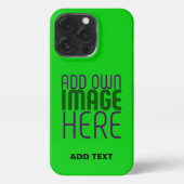 MODERN EDITABLE LIME GREEN IMAGE TEXT TEMPLATE iPhoneケース (裏面)