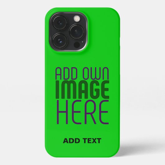 MODERN EDITABLE LIME GREEN IMAGE TEXT TEMPLATE iPhoneケース (裏面)