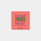 MODERN EDITABLE RED ORANGE IMAGE TEXT TEMPLATE ポストイット (正面)