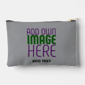 MODERN EDITABLE SIMPLE ASH IMAGE TEXT TEMPLATE アクセサリーポーチ (裏面)