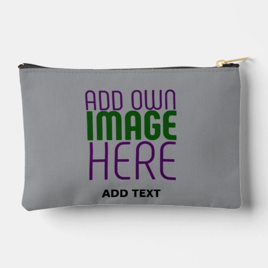 MODERN EDITABLE SIMPLE ASH IMAGE TEXT TEMPLATE アクセサリーポーチ (裏面)