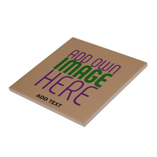  MODERN EDITABLE SIMPLE BROWN IMAGE TEXT TEMPLATE タイル (側面)