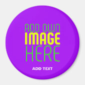 MODERN EDITABLE SIMPLE VIOLET IMAGE TEXT TEMPLATE マグネット (正面)