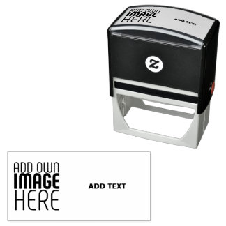 MODERN EDITABLE SIMPLE WHITE IMAGE TEXT TEMPLATE セルフインキングスタンプ