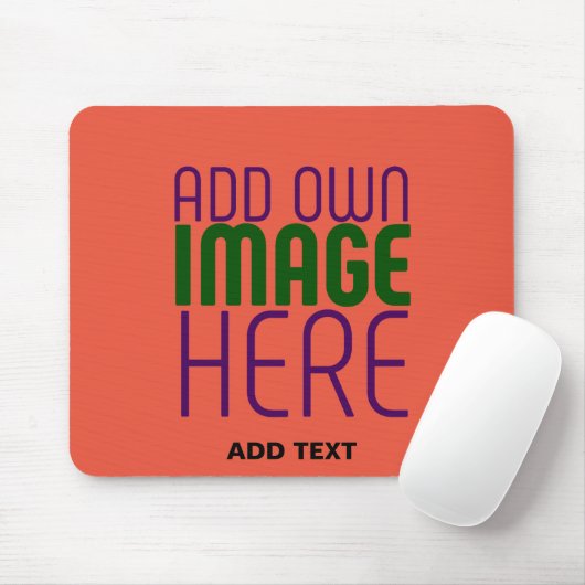 MODERN EDITABLE TOMATO RED IMAGE TEXT TEMPLATE マウスパッド (マウス)